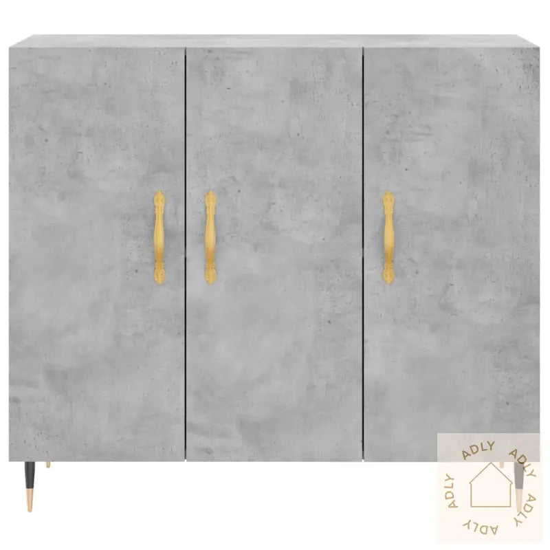 Skjenk Betonggrå 90X34X80 Cm Konstruert Tre