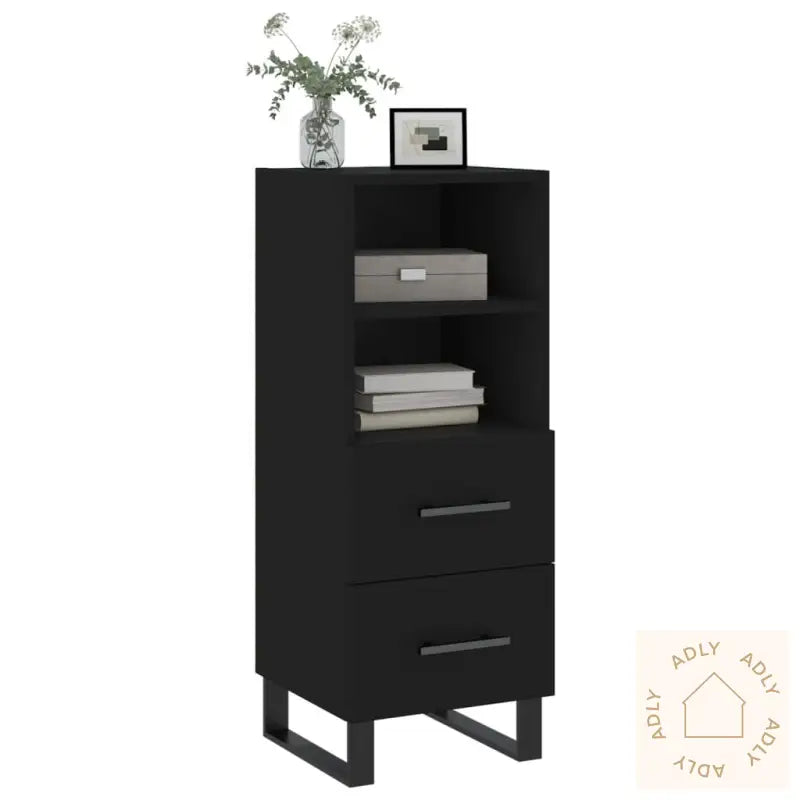 Skjenk Svart 34,5X34X90 Cm Konstruert Tre