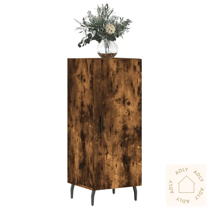 Skjenk Røkt Eik 34,5X34X90 Cm Konstruert Tre