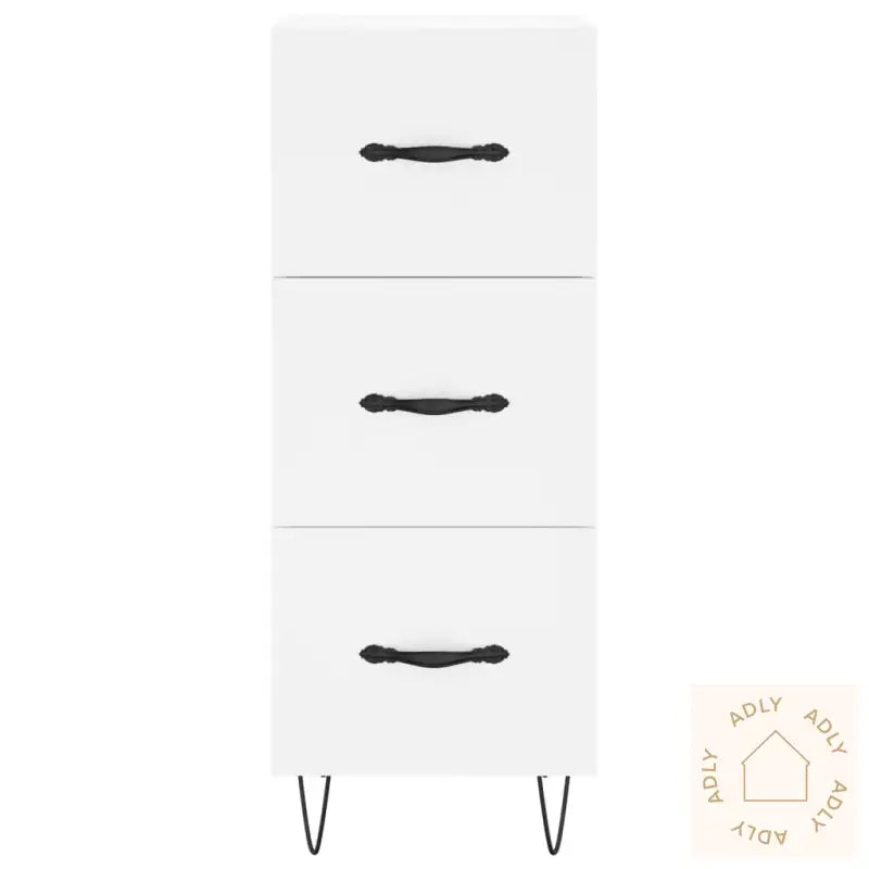 Skjenk Hvit 34,5X34X90 Cm Konstruert Tre