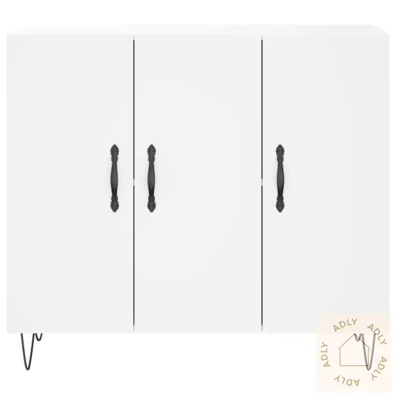 Skjenk Hvit 90X34X80 Cm Konstruert Tre
