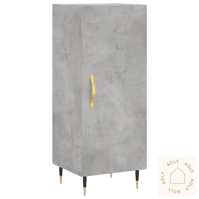 Skjenk Betonggrå 34,5X34X90 Cm Konstruert Tre