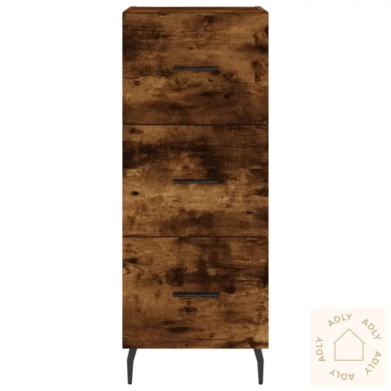 Skjenk Røkt Eik 34,5X34X90 Cm Konstruert Tre