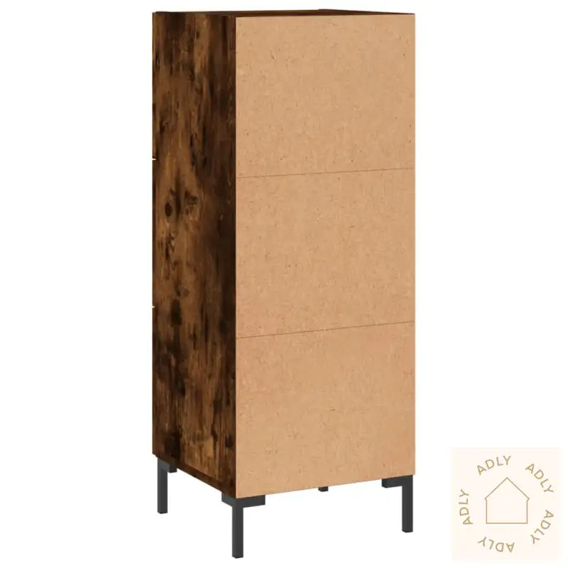 Skjenk Røkt Eik 34,5X34X90 Cm Konstruert Tre