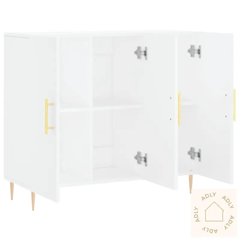 Skjenk Hvit 90X34X80 Cm Konstruert Tre