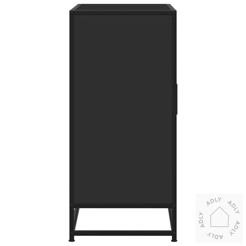 Skjenk Svart 68X35X76 Cm Konstruert Tre Og Metall