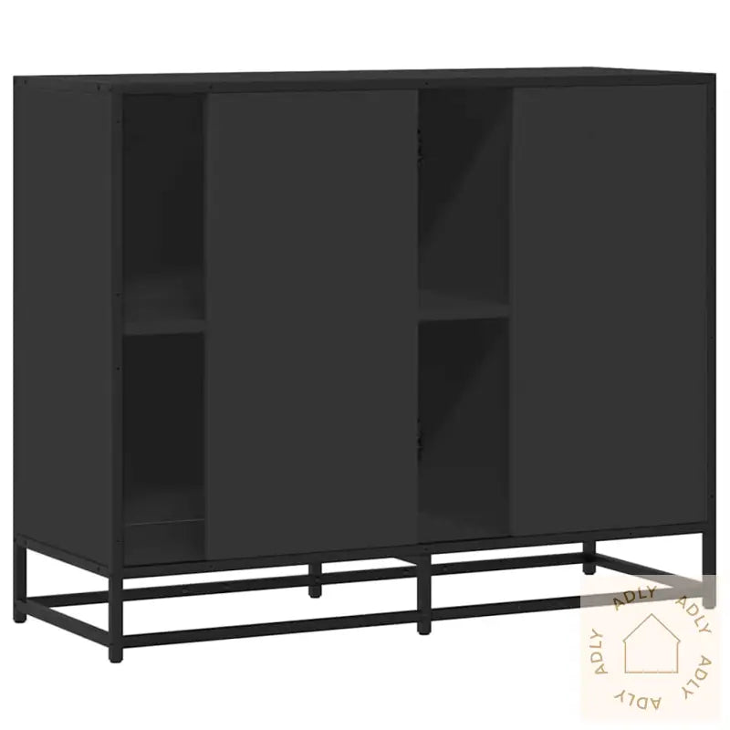 Skjenk Svart 92X35X76 Cm Konstruert Tre