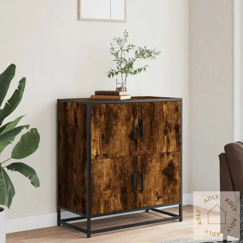 Skjenk Røkt Eik 68X35X76 Cm Konstruert Tre