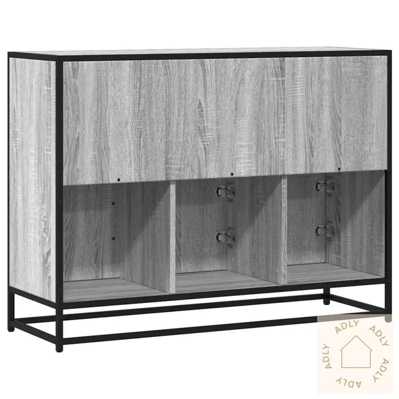 Skjenk Grå Sonoma 100X35X76 Cm Konstruert Tre