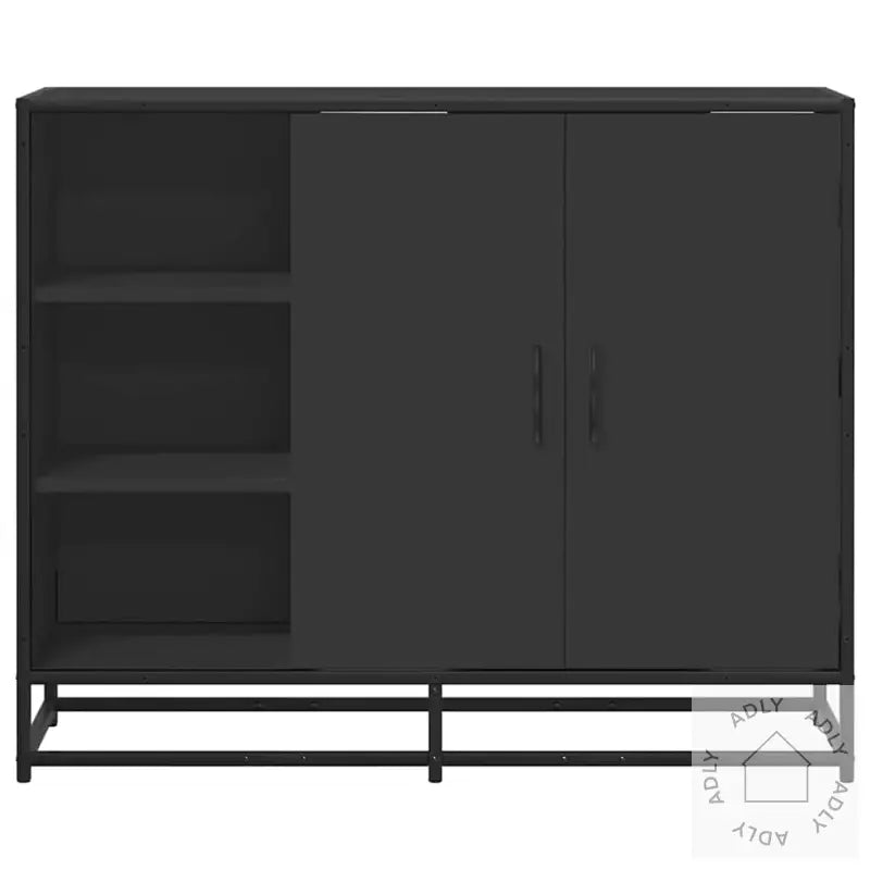 Skjenk Svart 92X35X76 Cm Konstruert Tre