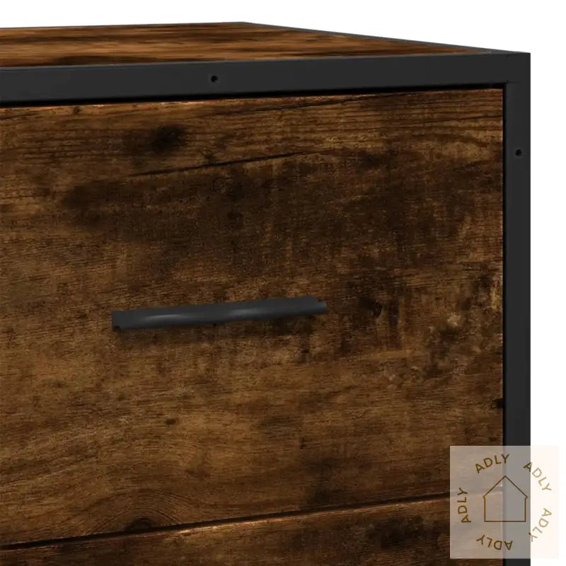 Skjenk Røkt Eik 35,5X35X76 Cm Konstruert Tre Og Metall