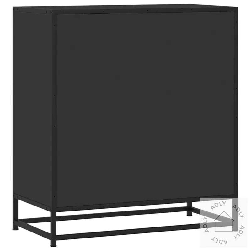 Skjenk Svart 68X35X76 Cm Konstruert Tre Og Metall