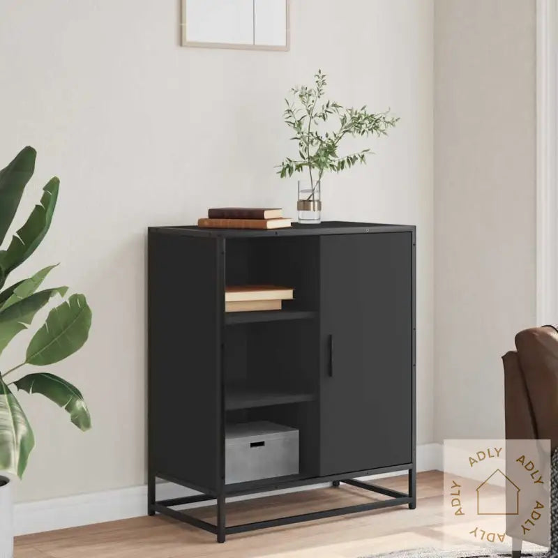Skjenk Svart 62X35X76 Cm Konstruert Tre