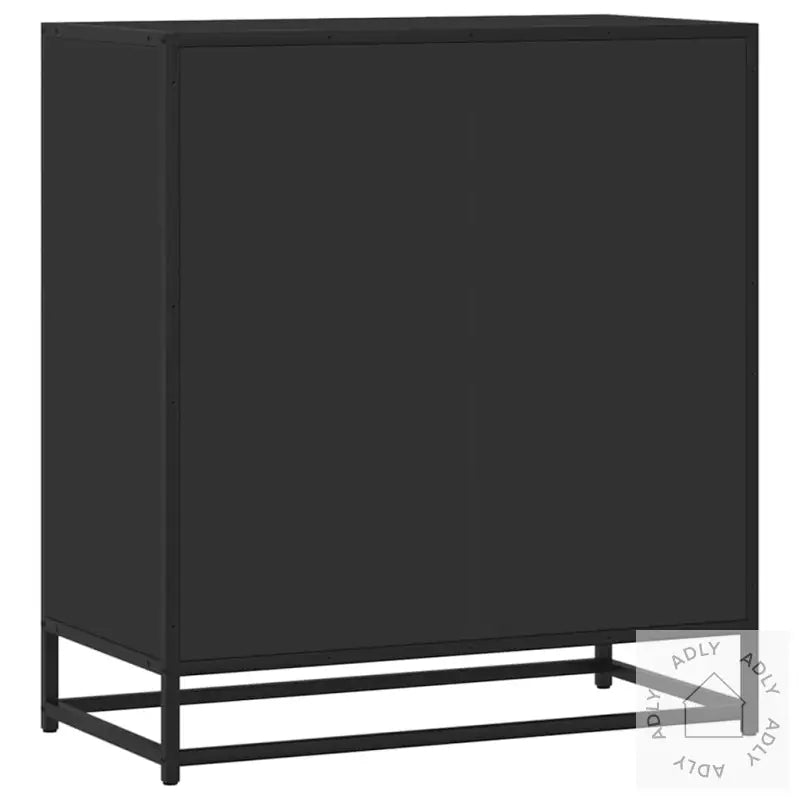 Skjenk Svart 68X35X76 Cm Konstruert Tre Og Metall