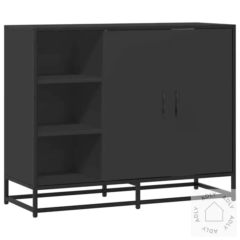 Skjenk Svart 92X35X76 Cm Konstruert Tre