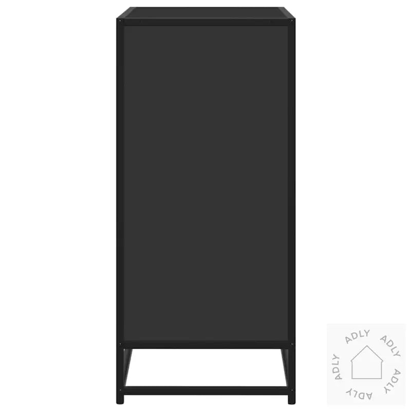Skjenk Svart 68X35X76 Cm Konstruert Tre Og Metall