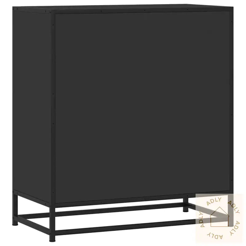 Skjenk Svart 68X35X76 Cm Konstruert Tre Og Metall