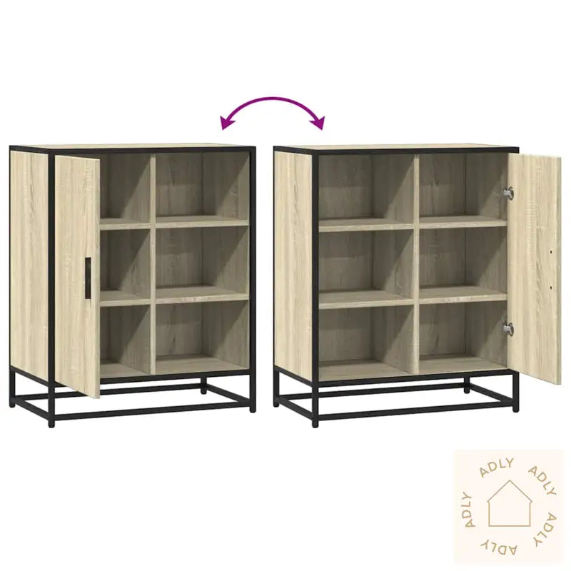 Skjenk Sonoma Eik 62X35X76 Cm Konstruert Tre