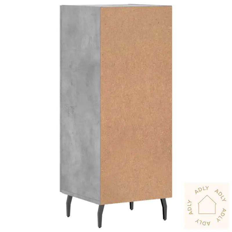 Skjenk Betonggrå 34,5X34X90 Cm Konstruert Tre