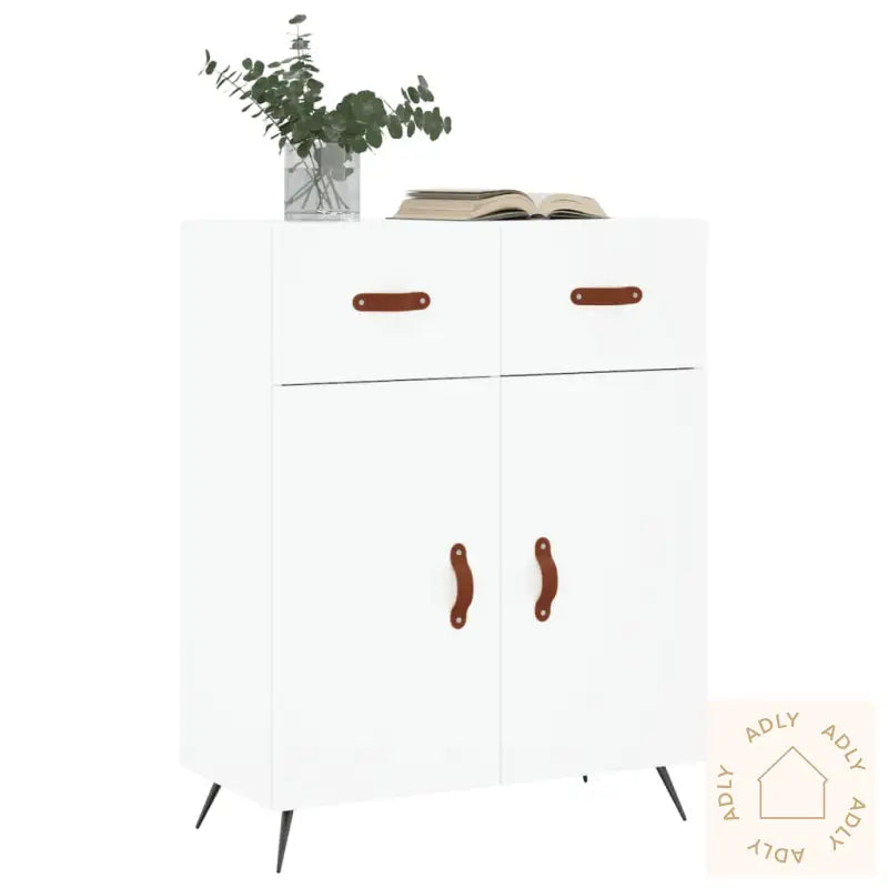 Skjenk Hvit 69,5X34X90 Cm Konstruert Tre