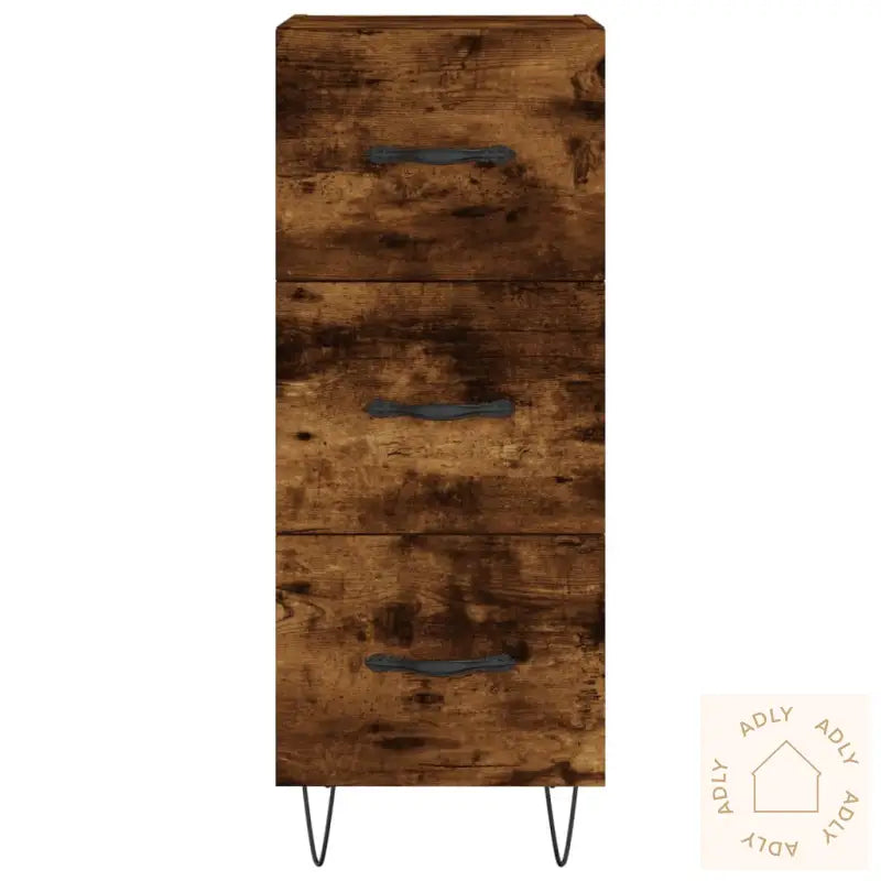 Skjenk Røkt Eik 34,5X34X90 Cm Konstruert Tre