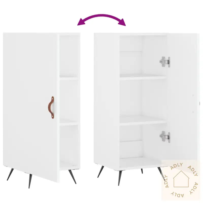 Skjenk Hvit 34,5X34X90 Cm Konstruert Tre