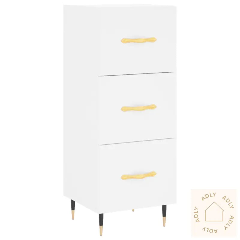 Skjenk Hvit 34,5X34X90 Cm Konstruert Tre