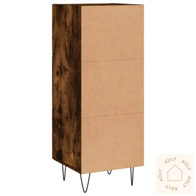 Skjenk Røkt Eik 34,5X34X90 Cm Konstruert Tre