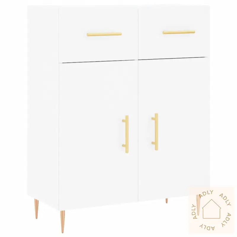 Skjenk Hvit 69,5X34X90 Cm Konstruert Tre