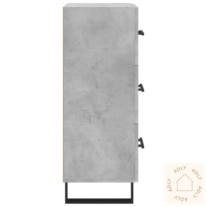 Skjenk Betonggrå 34,5X34X90 Cm Konstruert Tre