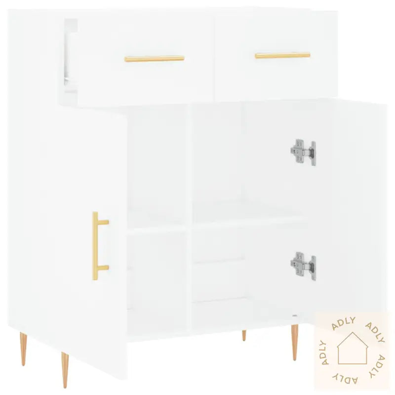 Skjenk Hvit 69,5X34X90 Cm Konstruert Tre