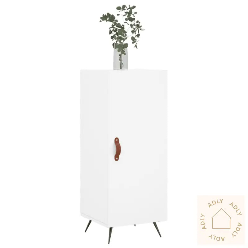 Skjenk Hvit 34,5X34X90 Cm Konstruert Tre