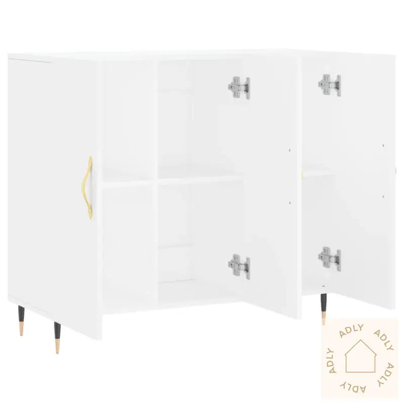 Skjenk Hvit 90X34X80 Cm Konstruert Tre