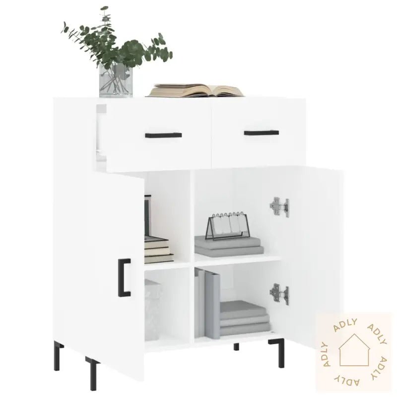 Skjenk Hvit 69,5X34X90 Cm Konstruert Tre