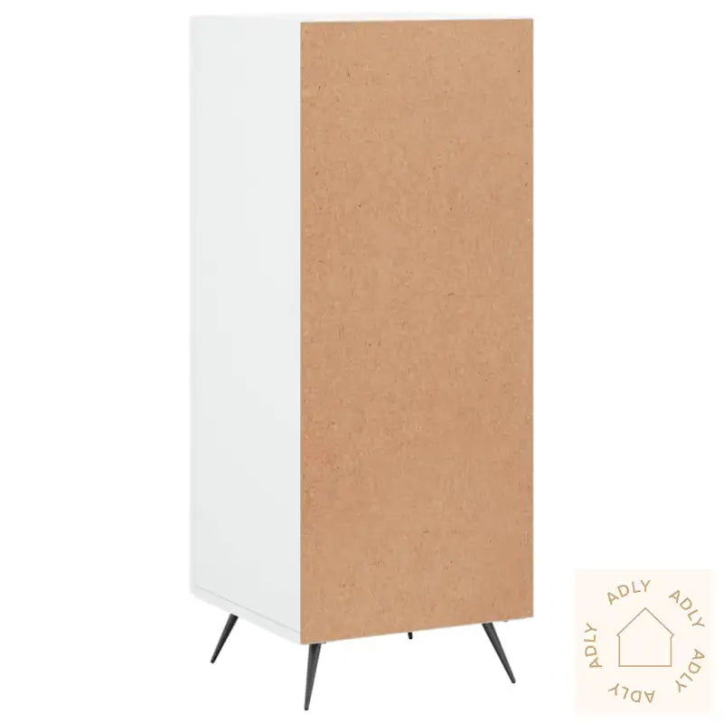 Skjenk Hvit 34,5X34X90 Cm Konstruert Tre