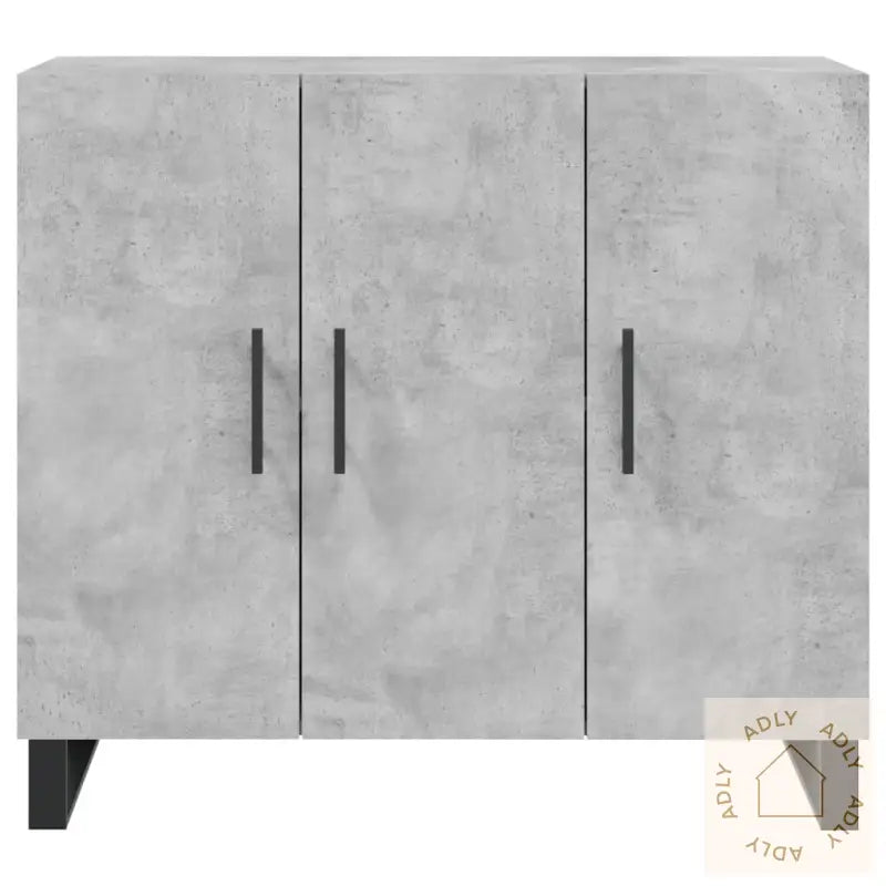 Skjenk Betonggrå 90X34X80 Cm Konstruert Tre