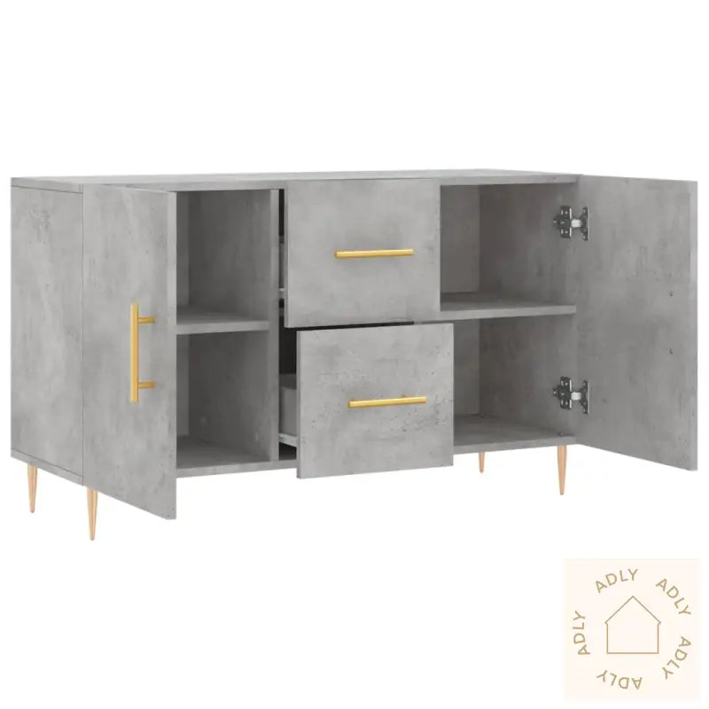 Skjenk Betonggrå 100X36X60 Cm Konstruert Tre