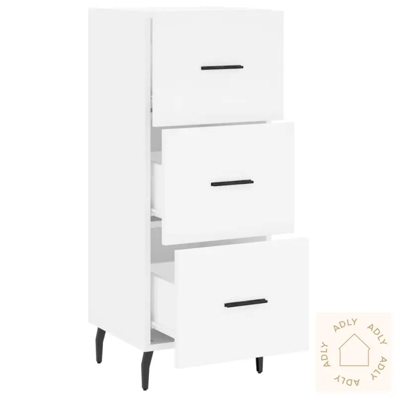 Skjenk Hvit 34,5X34X90 Cm Konstruert Tre
