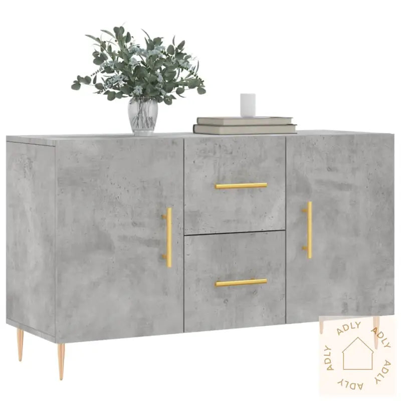 Skjenk Betonggrå 100X36X60 Cm Konstruert Tre