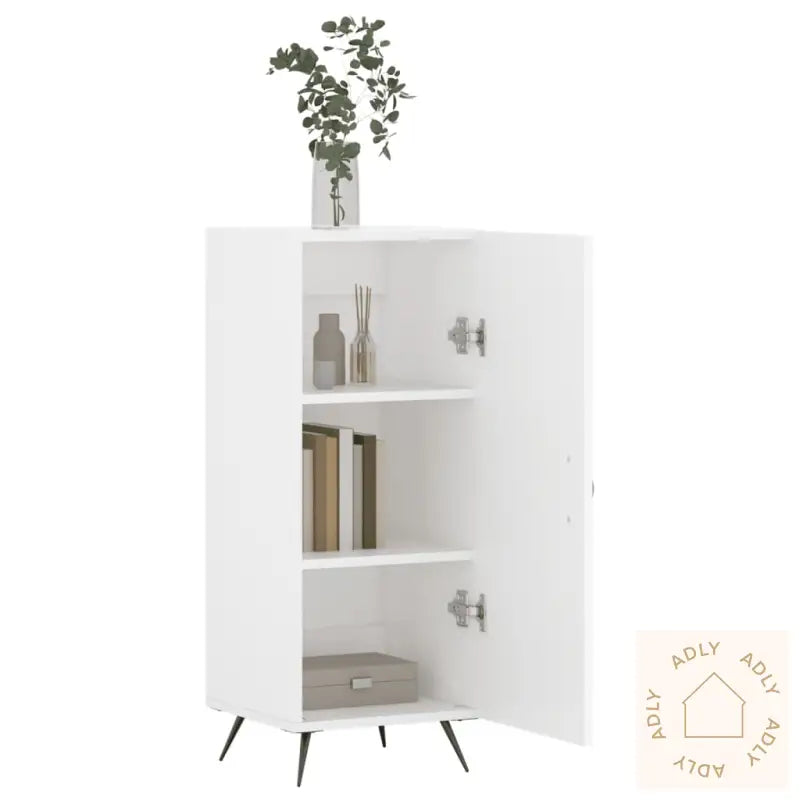 Skjenk Hvit 34,5X34X90 Cm Konstruert Tre