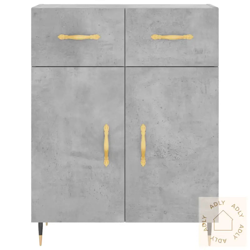 Skjenk Betonggrå 69,5X34X90 Cm Konstruert Tre