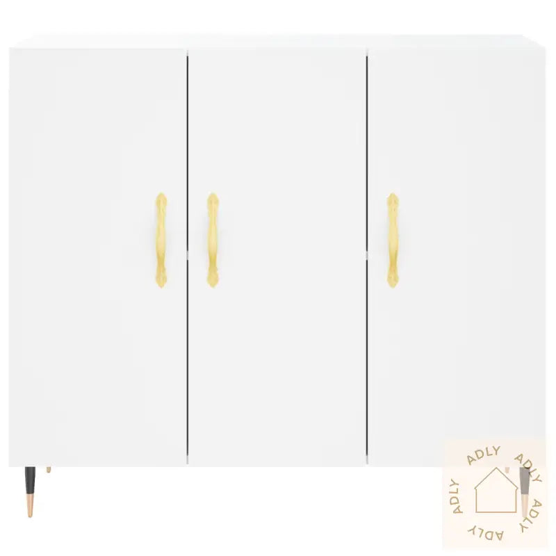 Skjenk Hvit 90X34X80 Cm Konstruert Tre