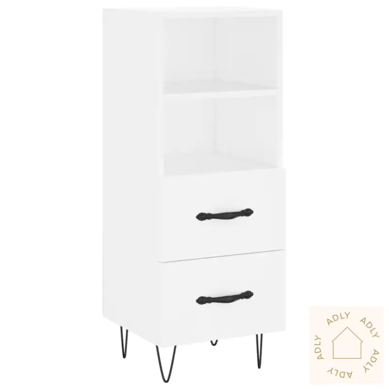 Skjenk Hvit 34,5X34X90 Cm Konstruert Tre
