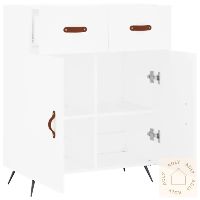 Skjenk Hvit 69,5X34X90 Cm Konstruert Tre