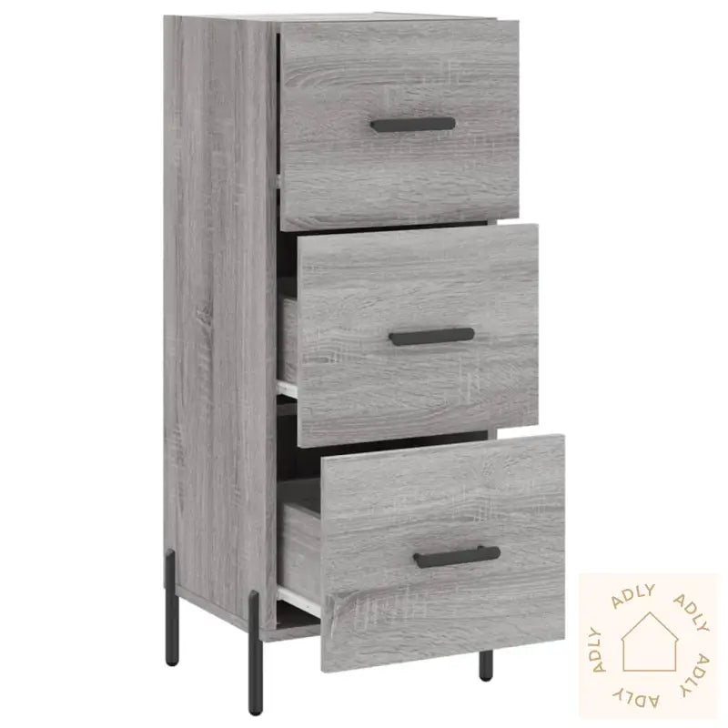 Skjenk Grå Sonoma 34,5X34X90 Cm Konstruert Tre