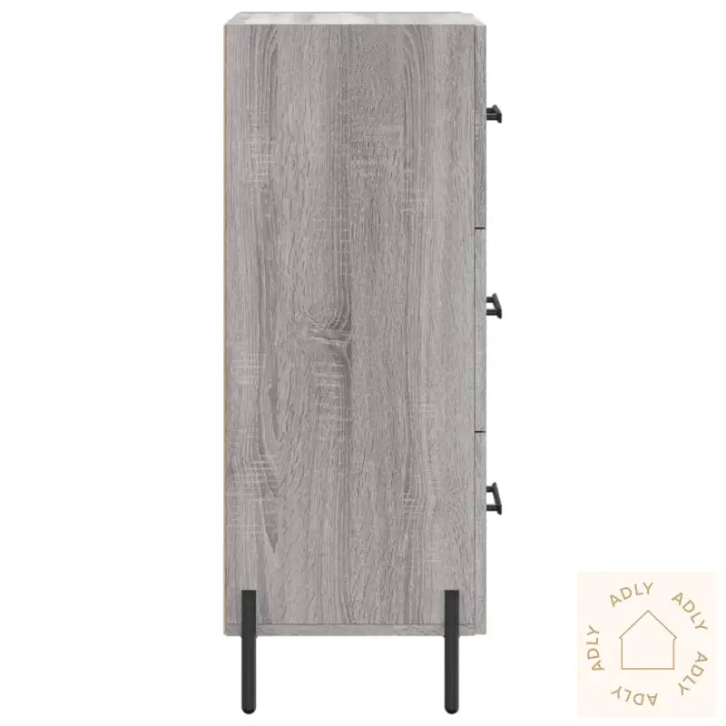 Skjenk Grå Sonoma 34,5X34X90 Cm Konstruert Tre