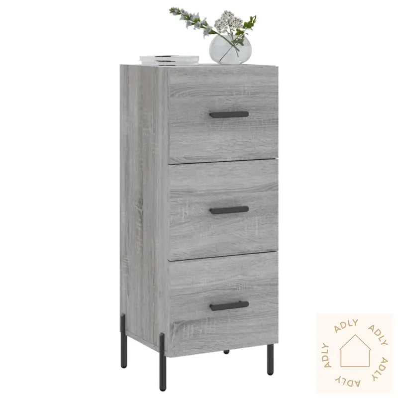 Skjenk Grå Sonoma 34,5X34X90 Cm Konstruert Tre