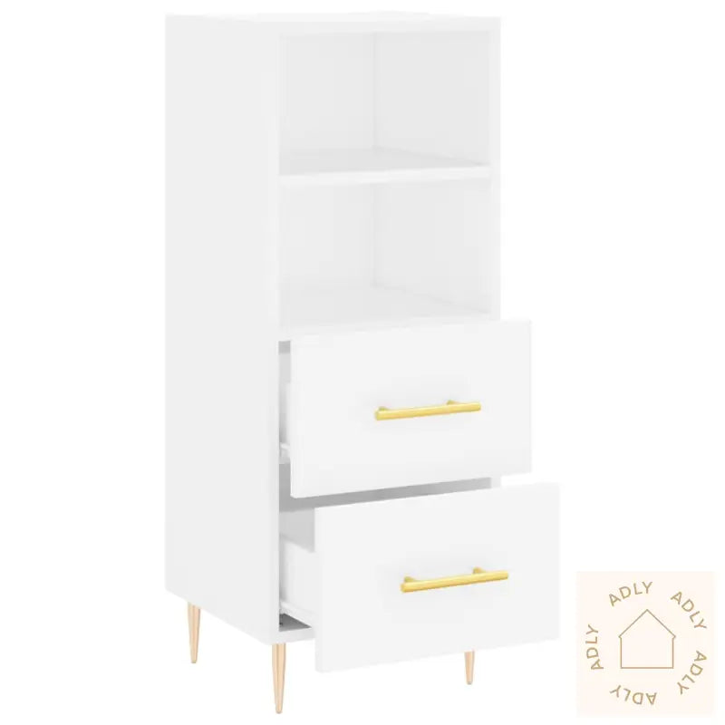 Skjenk Hvit 34,5X34X90 Cm Konstruert Tre