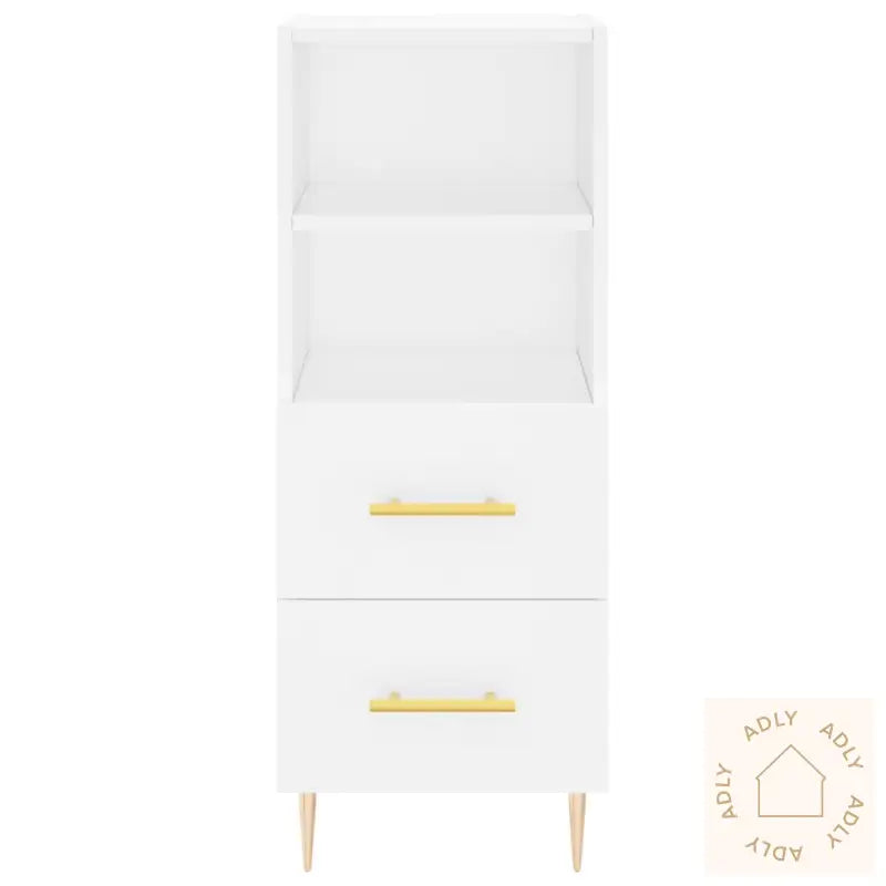 Skjenk Hvit 34,5X34X90 Cm Konstruert Tre