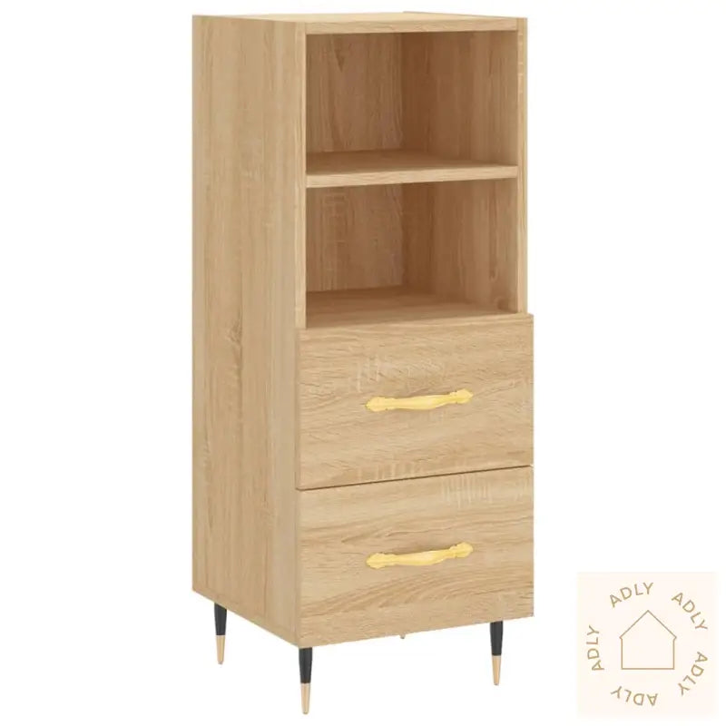 Skjenk Sonoma Eik 34,5X34X90 Cm Konstruert Tre